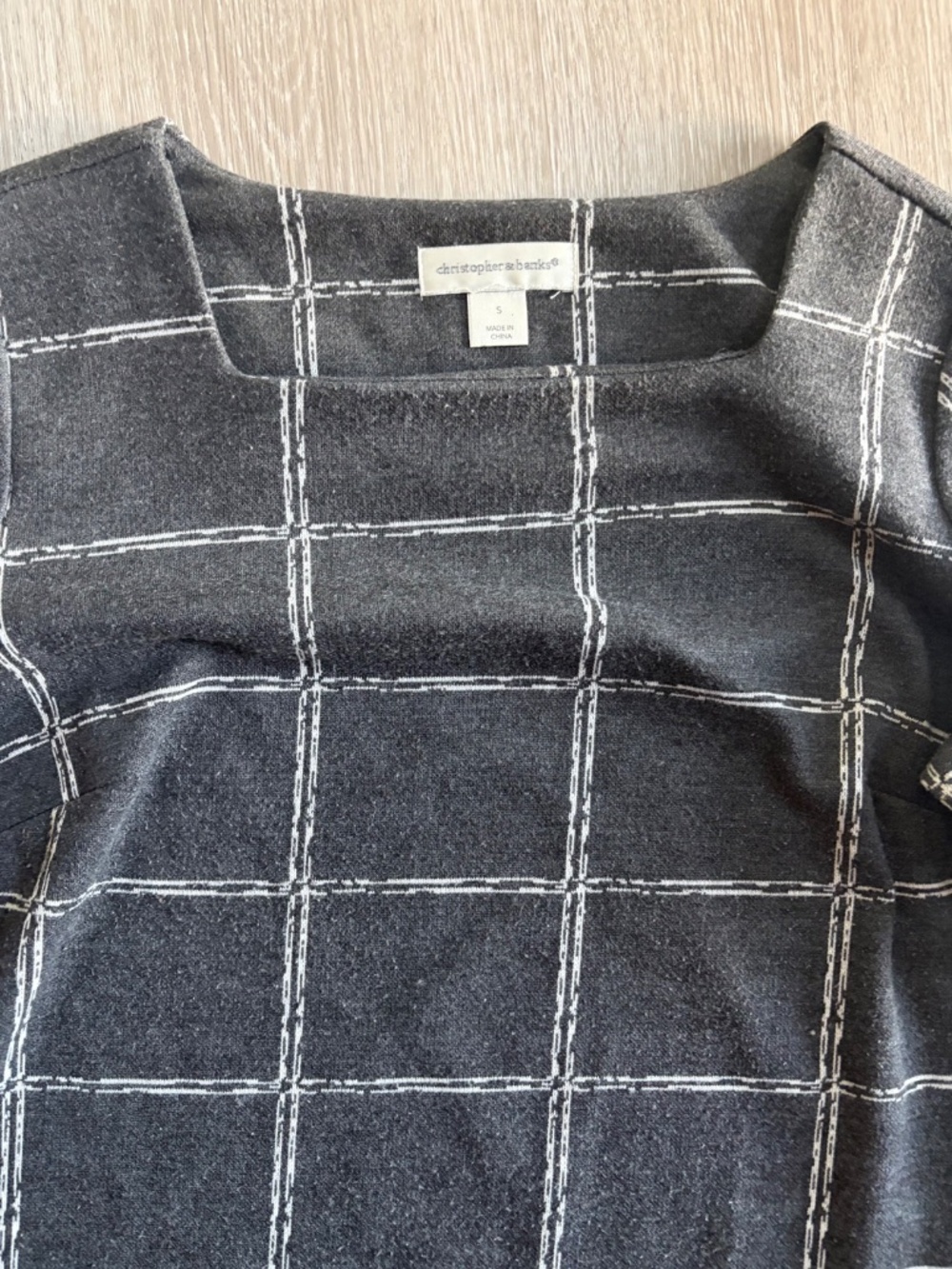 Christopher & Banks Grey and White Long Sweater - Picture 3 of 3